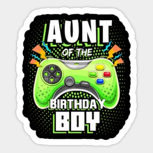 Aunt of the Birthday Video Gamer Birthday Sticker